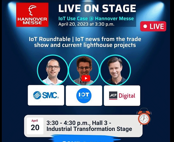 Live on stage - iot from the trade show and current lighthouse projects.